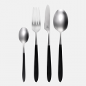 Dessert fork - GAYA Exeter handle grey-black all satin